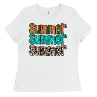 White summer western Ladies Tee - RacoonDesign
