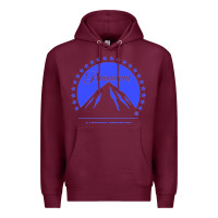 Burgundy paramount pictures Premium Hoodie - DesignPulse