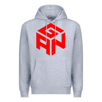 Heather Grey GAN CUBE TIME Premium Hoodie - DesignPulse