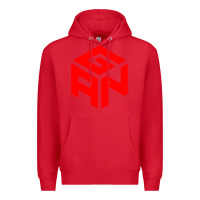 Red GAN CUBE TIME Premium Hoodie - DesignPulse