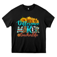 Black difference maker teacher life Heavy Core Tee - BundleAndBundleShop