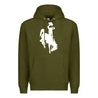Army Green wyoming cowboys Premium Hoodie - DesignPulse