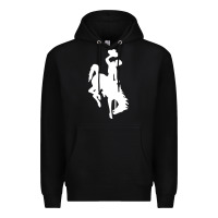 Black wyoming cowboys Premium Hoodie - DesignPulse