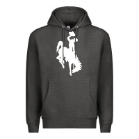 Charcoal Heather wyoming cowboys Premium Hoodie - DesignPulse
