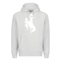 Dove Grey wyoming cowboys Premium Hoodie - DesignPulse