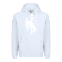 White wyoming cowboys Premium Hoodie - DesignPulse