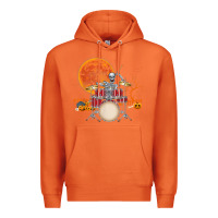 Carrot Skeleton Drummer Halloween Costume Playing Drums Mens Boys Premium Hoodie - DesignPulse