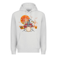 Dove Grey Skeleton Drummer Halloween Costume Playing Drums Mens Boys Premium Hoodie - DesignPulse