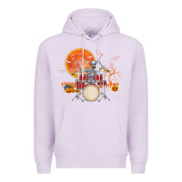 Lilac Skeleton Drummer Halloween Costume Playing Drums Mens Boys Premium Hoodie - DesignPulse