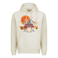 Oatmeal Heather Skeleton Drummer Halloween Costume Playing Drums Mens Boys Premium Hoodie - DesignPulse