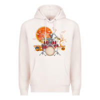 Pale Pink Skeleton Drummer Halloween Costume Playing Drums Mens Boys Premium Hoodie - DesignPulse