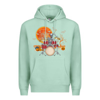 Seafoam Skeleton Drummer Halloween Costume Playing Drums Mens Boys Premium Hoodie - DesignPulse