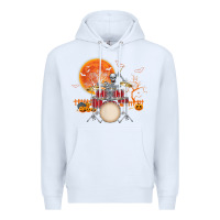 White Skeleton Drummer Halloween Costume Playing Drums Mens Boys Premium Hoodie - DesignPulse