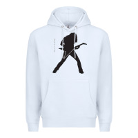 White dave mustaine Premium Hoodie - DesignPulse