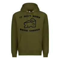 Army Green it ain't easy being cheesy Premium Hoodie - DesignPulse