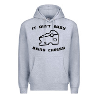 Heather Grey it ain't easy being cheesy Premium Hoodie - DesignPulse