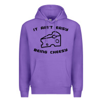 Purple it ain't easy being cheesy Premium Hoodie - DesignPulse