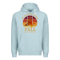 Blue Mist feminist my favorite season is fall patriarchy retro vintage long slee Premium Hoodie - DesignPulse