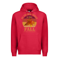 Cardinal feminist my favorite season is fall patriarchy retro vintage long slee Premium Hoodie - DesignPulse