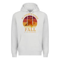 Dove Grey feminist my favorite season is fall patriarchy retro vintage long slee Premium Hoodie - DesignPulse