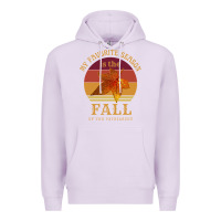Lilac feminist my favorite season is fall patriarchy retro vintage long slee Premium Hoodie - DesignPulse