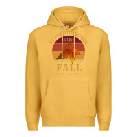 Mustard feminist my favorite season is fall patriarchy retro vintage long slee Premium Hoodie - DesignPulse