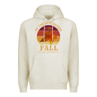 Oatmeal Heather feminist my favorite season is fall patriarchy retro vintage long slee Premium Hoodie - DesignPulse