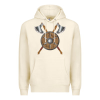 Tofu renaissance fair faire festival medieval theme axe shield Premium Hoodie - DesignPulse