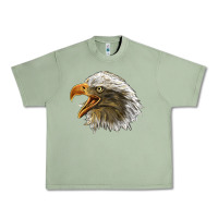 Oil Green Bald Head Eagle Urban Heavy Tee - LillyAllenDesigns