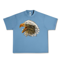 Pebble Blue Bald Head Eagle Urban Heavy Tee - LillyAllenDesigns