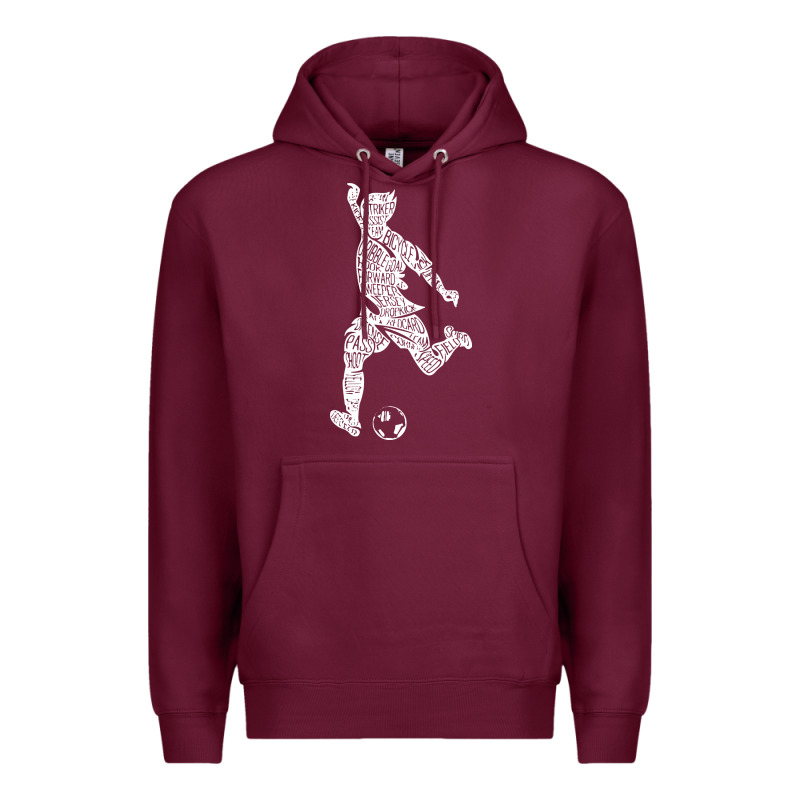 Soccer Player Ball Premium Hoodie by DesignPulse | Teevron