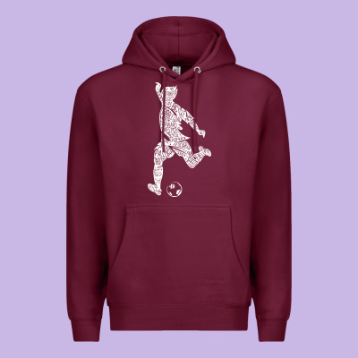 Soccer Player Ball Premium Hoodie Designed By Designpulse