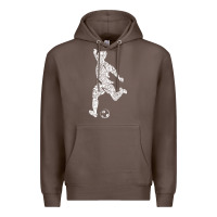 Coffee soccer player ball Premium Hoodie - DesignPulse