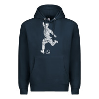 Navy soccer player ball Premium Hoodie - DesignPulse