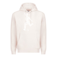 Pale Pink soccer player ball Premium Hoodie - DesignPulse