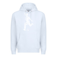 White soccer player ball Premium Hoodie - DesignPulse