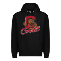 Black cornell Premium Hoodie - DesignPulse