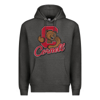 Charcoal Heather cornell Premium Hoodie - DesignPulse