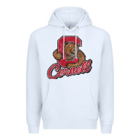 White cornell Premium Hoodie - DesignPulse