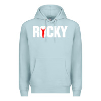 Blue Mist boxer r o c k y Premium Hoodie - DesignPulse