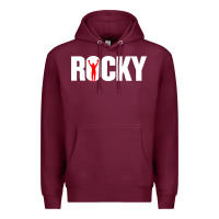 Burgundy boxer r o c k y Premium Hoodie - DesignPulse