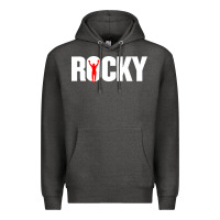 Charcoal Heather boxer r o c k y Premium Hoodie - DesignPulse