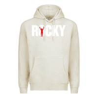 Oatmeal Heather boxer r o c k y Premium Hoodie - DesignPulse