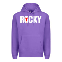 Purple boxer r o c k y Premium Hoodie - DesignPulse