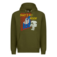 Army Green that's no moon Premium Hoodie - DesignPulse