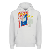 Dove Grey that's no moon Premium Hoodie - DesignPulse