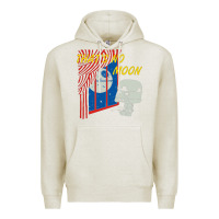 Oatmeal Heather that's no moon Premium Hoodie - DesignPulse