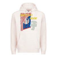Pale Pink that's no moon Premium Hoodie - DesignPulse
