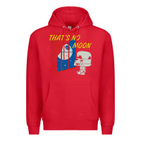 Red that's no moon Premium Hoodie - DesignPulse
