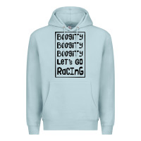 Blue Mist boogity lets go racing Premium Hoodie - DesignPulse